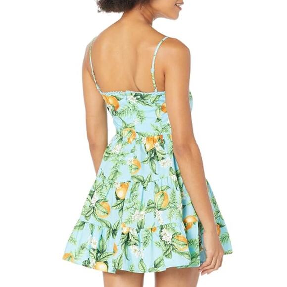 STEVE MADDEN Women's Sky Blue Floral Summer Orchard Dress Size 2 - Picture 2 of 7